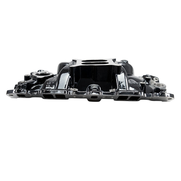 EDELBROCK Performer EPS Intake Manifold for 1955-86 Small-Block Chevy, Black Plasma Finish