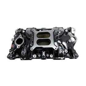 EDELBROCK Performer EPS Intake Manifold for 1955-86 Small-Block Chevy, Black Plasma Finish