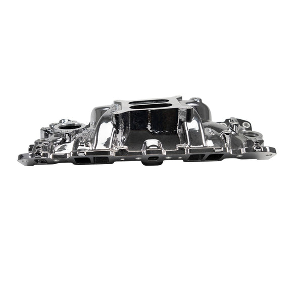 Edelbrock EPS Intake Manifold for 1955-86 Small-Block Chevy, Chrome Plasma Finish