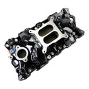 EDELBROCK Performer EPS Intake Manifold w/Oil Fill Tube; Small-Block Chevy, Black Plasma-2