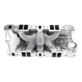 EDELBROCK Performer EPS Intake Manifold w/Oil Fill Tube; Small-Block Chevy, Chrome Plasma - 0