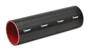 Vibrant 4 Ply Reinforced Silicone Straight Hose Coupling - 1.5in I.D. x 12in long (BLACK)-1