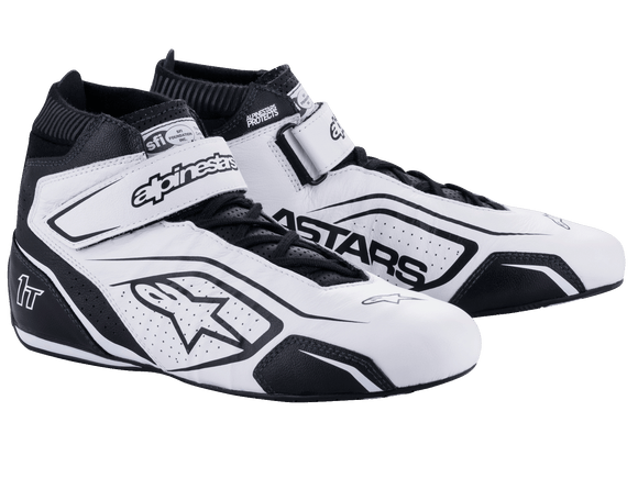 ALPINESTARS TECH-1 T V3 SHOES US - WHITE BLACK - 10 (2710122-21-10)