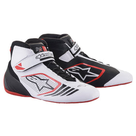 ALPINESTARS TECH-1 KX SHOES - BLACK/WHITE/RED - 12.5 (2712118-123-12.5)