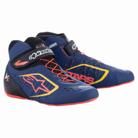 ALPINESTARS TECH-1 KX V2 SHOES - ULTRAMARINE BLUE RED FL YELLOW - 4.5 (2712123-7135-4.5)