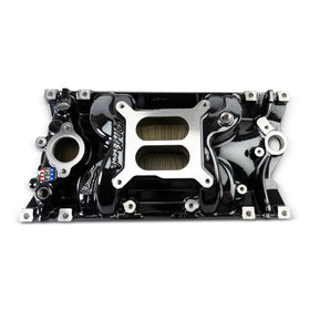 Edelbrock Perf EPS Manifold for Small-Block Chevy Vortec, Black Plasma Finish