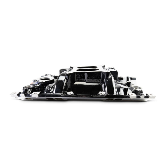 Edelbrock Perf EPS Manifold for Small-Block Chevy Vortec, Black Plasma Finish