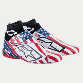 ALPINESTARS SUPERMONO V2 LIBERTY SHOES - WHITE BRIGHT RED BLUE - 5 (2716222-2317-5)