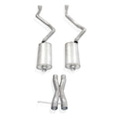 Stainless Works 2007-14 Chevy Tahoe And Yukon LT 2-1/2in Exhaust X-Pipe Chambered Mufflers Tips-1