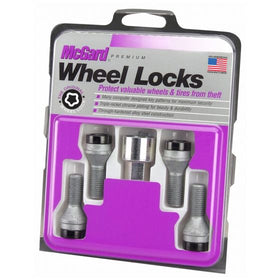 McGard Wheel Lock Bolt Set - 4pk. (Cone Seat) M12X1.25 / 19mm Hex / 25.6mm Shank Length - Black