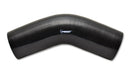 Vibrant 4 Ply Reinforced Silicone Elbow Connector - 2in I.D. - 45 deg. Elbow (BLACK)-1