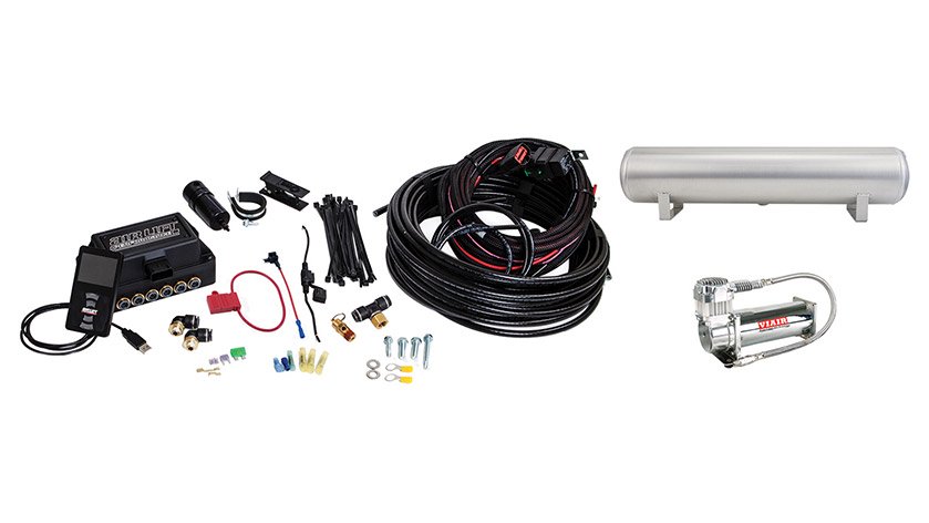 Air Lift Performance 3P (3/8" Air Line, 4 Gallon 5-Port Lightweight Raw Aluminum Tank, VIAIR 444C Compressor)