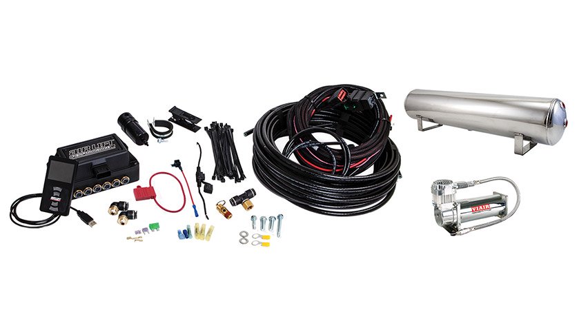 Air Lift Performance 3P (1/4" Air Line, 4 Gallon 5-Port Lightweight Polished Aluminum Tank, VIAIR 444C Compressor)