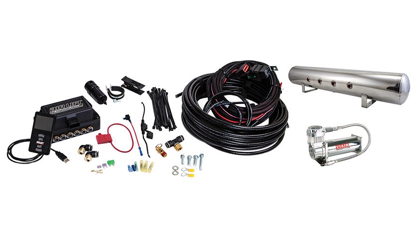 Air Lift Performance 3P (1/4" Air Line, 5 Gallon Lightweight Polished Aluminum Tank, VIAIR 444C Compressor)