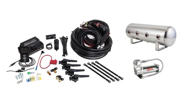 Air Lift Performance 3H (1/4" Air Line, 2.5 Gallon Lightweight Polished Aluminum Tank, VIAIR 444C Compressor)