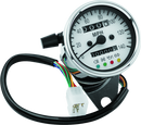 Bikers Choice 2.5 Inch Chrome 2:1 Universal Mini Speedo w LED Indicators White Face 140 Mph-1