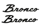 Ford Racing 2021+ Bronco Classic Script Fender Badges - Matte Black (Pair)-1