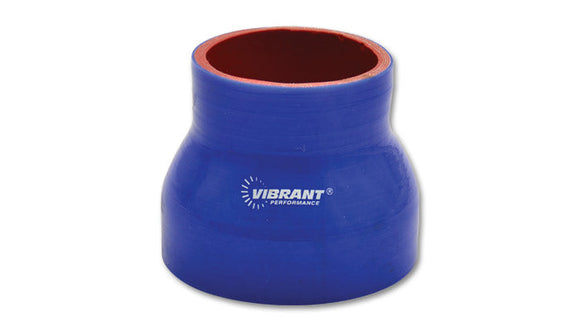 Silicone Transition Connector - 5.00" I.D. x 6.00" I.D. x 3.5" Long (BLUE)