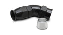 Vibrant 45 Degree One Piece Hose End for PTFE Lined Hose Size -8AN-1