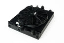 Universal Half Radiator - Evo 7/8/9 / 92-00 Civic - w/ SPAL Fan & Shroud - Black-1