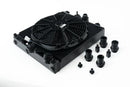 Universal Half Radiator - Evo 7/8/9 / 92-00 Civic - w/ SPAL Fan & Shroud - Black-6