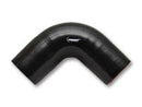 Vibrant 4 Ply Reinforced Silicone Elbow Connector - 5in ID x 4in Leg 90 Deg Elbow (BLACK)-1