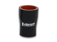Vibrant 4 Ply Reducer Coupling 1in x 1.25in x 3in Long (BLACK)