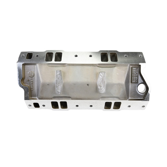 EDELBROCK Victor Jr. 23 Degree Black Plasma Intake Manifold Small-Block Chevy