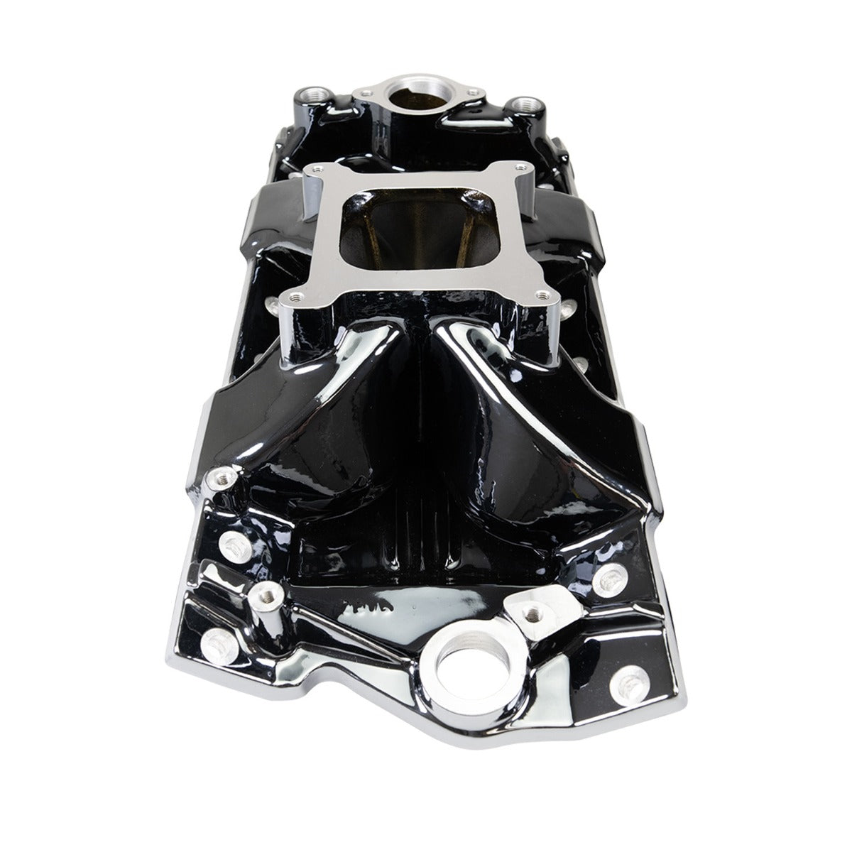 EDELBROCK Victor Jr. 23 Degree Black Plasma Intake Manifold Small-Block Chevy
