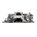 EDELBROCK Victor Jr. 23 Degree Intake Manifold For Small-Block Chevy, Chrome Plasma Finish-2