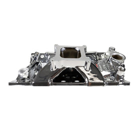 EDELBROCK Victor Jr. 23 Degree Intake Manifold For Small-Block Chevy, Chrome Plasma Finish - 0