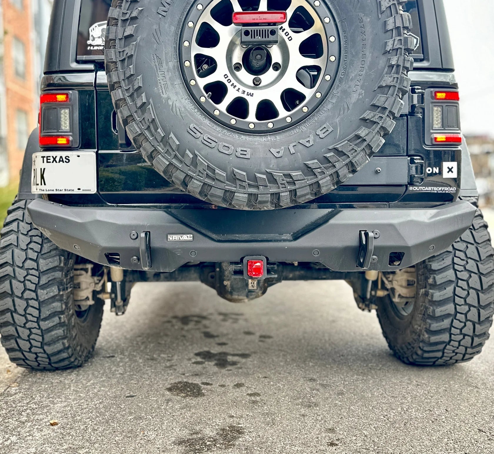 RIVAL Rear Aluminum Stubby Bumper 2018-2025 Jeep Wrangler JL - 0