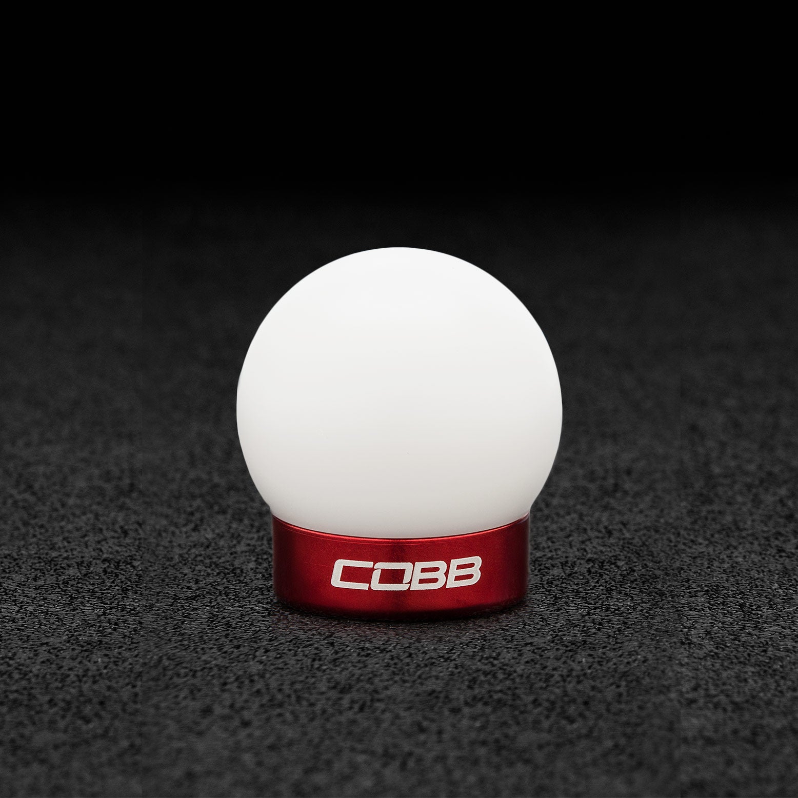 Ford Mustang Shift Knob - White Knob w/ Race Red