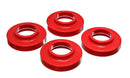 Energy Suspension 97-06 Jeep Wrangler TJ / 84-01 Cherokee Red Front or Rear Coil Lift Isolator Set-1