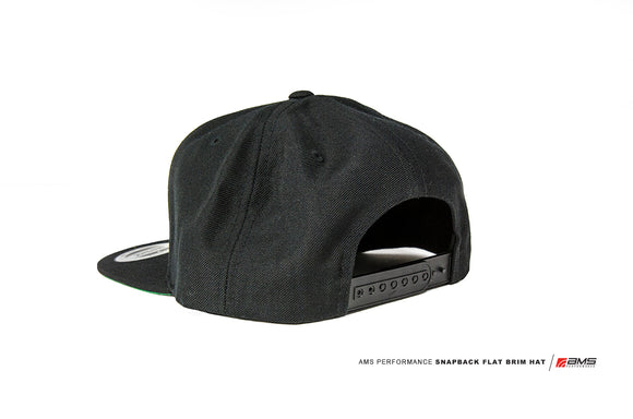 AMS Performance Snapback Flat Brim Hat (Black)