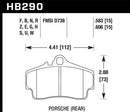 Hawk 99-08 Porsche 911 (996) Carrera 4 / 97-04 Porsche Boxster DTC-30 Race Rear Brake Pads-2
