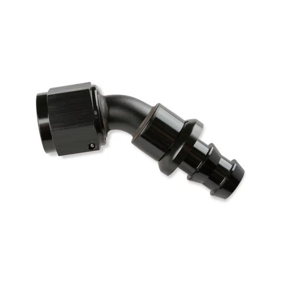 Mr. Gasket -6 AN 45 Degree Push-On Hose Ends - Black