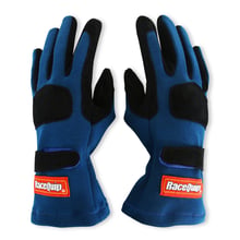 RACEQUIP 2-LYR SFI-5 GLOVE SML BLUE