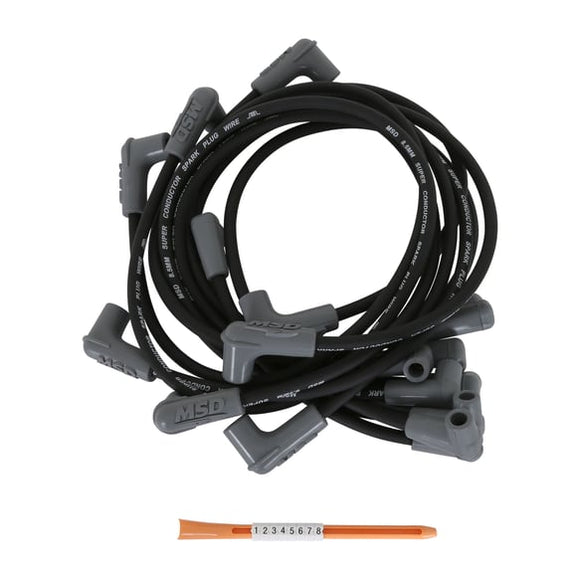 MSD Wire Set. Black Super Conductor. Small Block Chevy Truck. '85-on