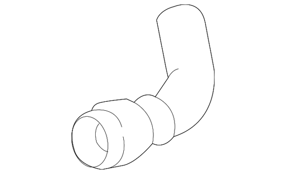 Drive Motor Inverter Radiator Hose - Porsche (958-106-373-00)