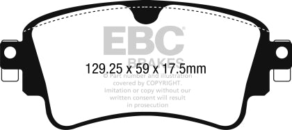 EBC 2018+ Audi A4 Allroad Quattro 2.0L Turbo Redstuff Rear Brake Pads - 0