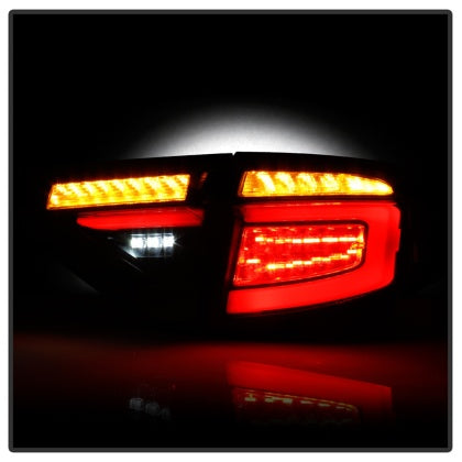 Spyder 08-14 Subara Impreza WRX Hatchback LED Tail Lights Seq Signal Blk Smoke ALT-YD-SI085D-SEQ-BSM - 0