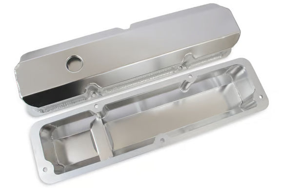 Mr. Gasket Fabricated Aluminum Valve Covers - Silver Finish Fits 1958-1976 Ford 332-428 FE Engines