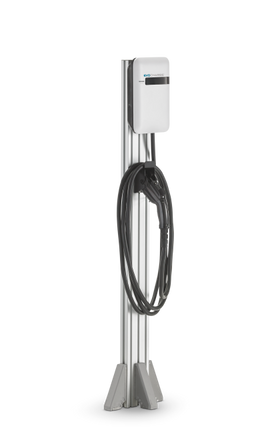 EvoCharge EVSE + No Cable Mgmt - Single Port Pedestal w/18ft Cable