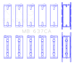King BMW S85B50A Main Bearing Set - 0