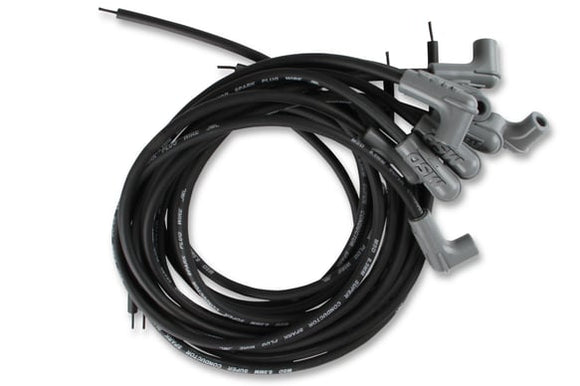 MSD Wire Set. Black Super Conductor. Universal 8-cyl.. 90 Plug/90 Plug