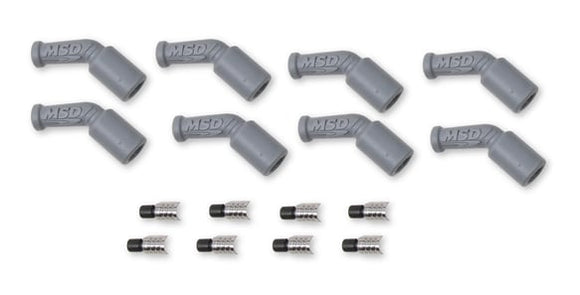 MSD LS1. 45 Degree Boots & Terminals. 8-Pack