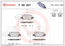 Brembo OE 17-21 Tesla Model 3/2021 Model Y Brake Pad - Rear 800824400B-2