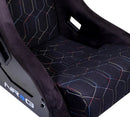 NRG FRP Bucket Seat (Black w/ Multi Color Geometric Pattern) - Large-6