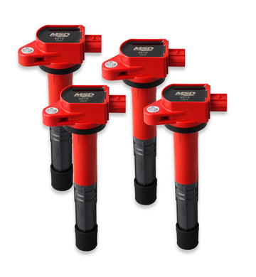 MSD Coil. 08-17 Honda/Acura 2.4L. 4Pk. Red